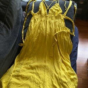 Forever21 Yellow Maxi Dress, Size XS/S(tag cut out)
